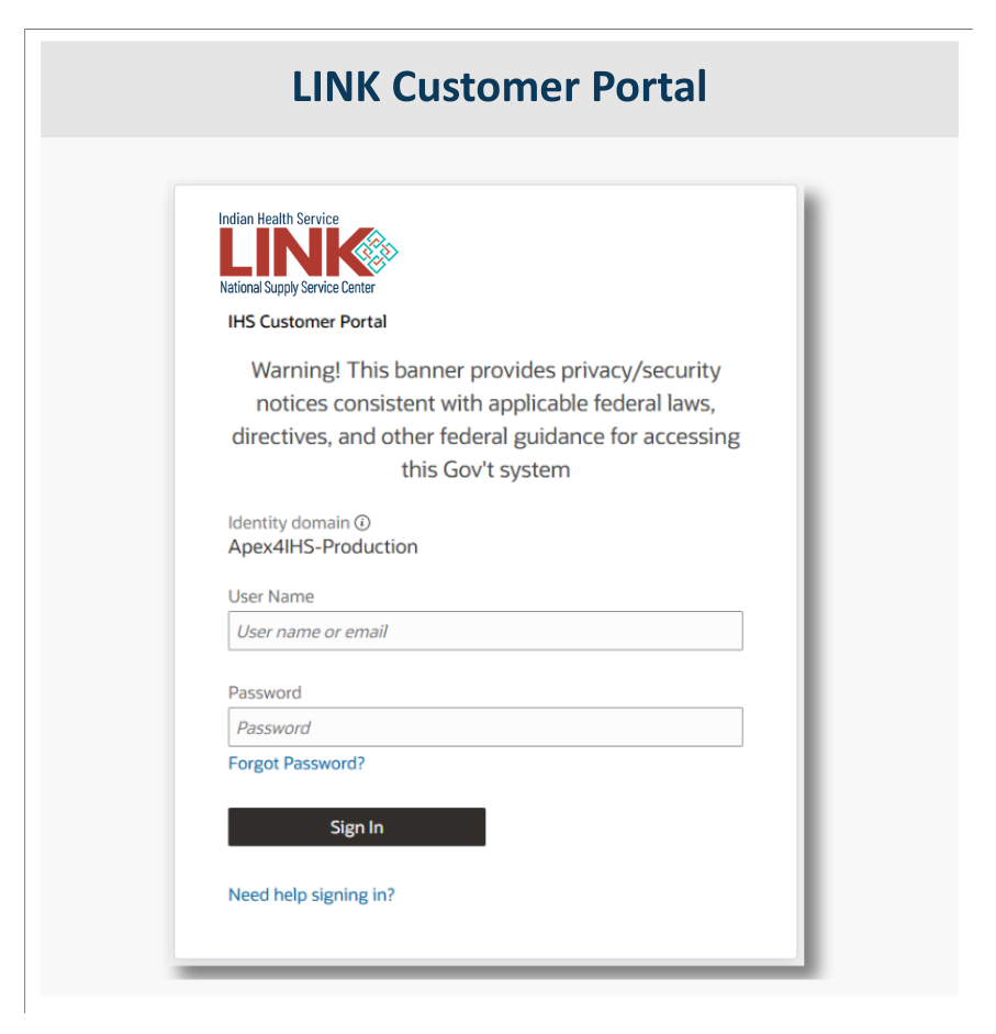 LINK Customer Portal